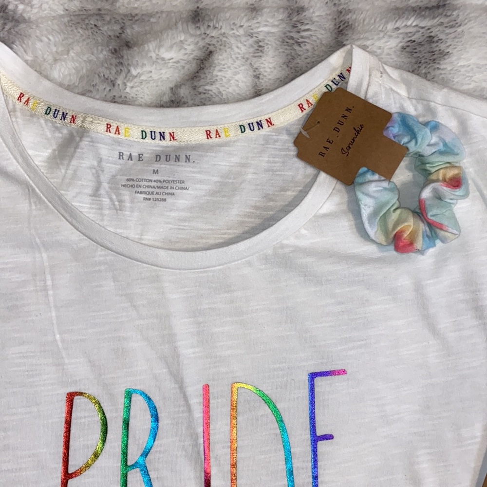 Rae Dunn Pride Shirt w Scrunchie - Picture 5 of 5